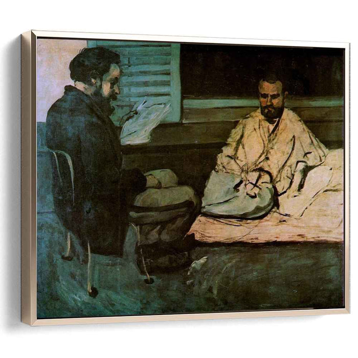 Paul Alexis Reading a Manuscript to Emile Zola (1870) by Paul Cezanne