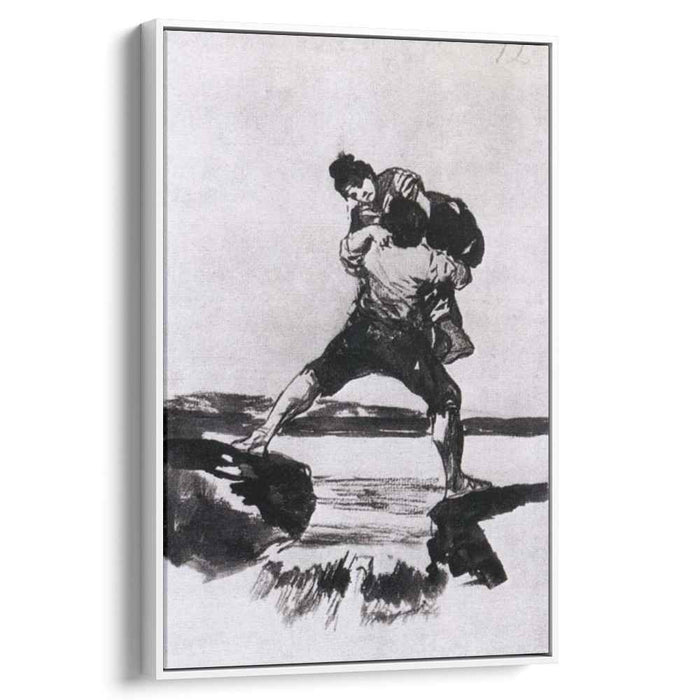 Peasant Carrying a Woman (1823) by Francisco Goya