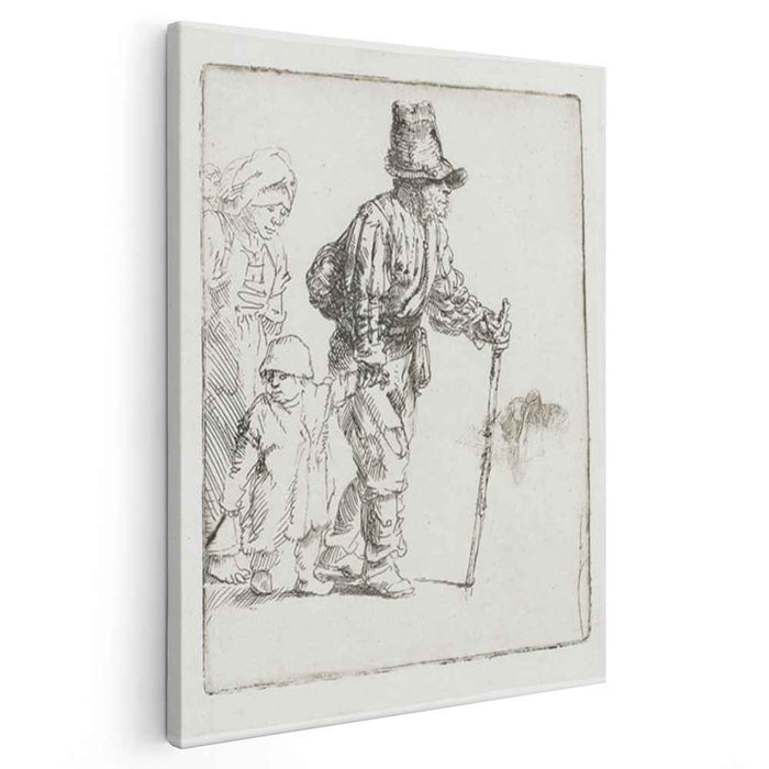 Peasant family on the tramp (1652) by Rembrandt