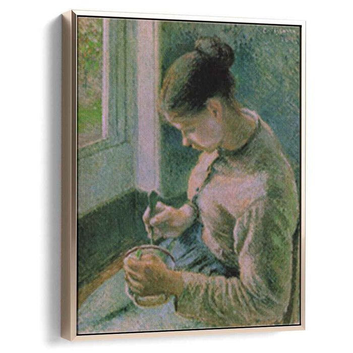 Peasant girl drinking her coffee (1881) by Camille Pissarro