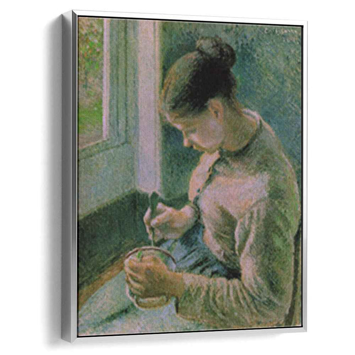 Peasant girl drinking her coffee (1881) by Camille Pissarro