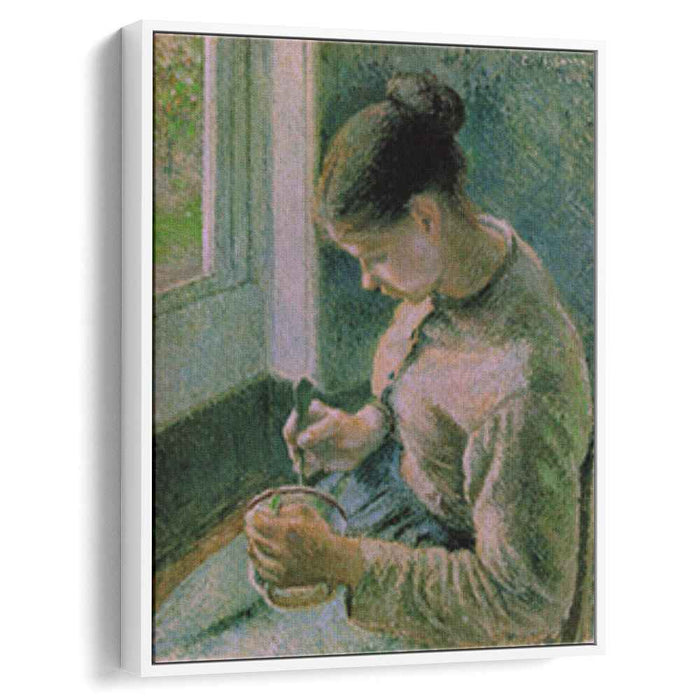 Peasant girl drinking her coffee (1881) by Camille Pissarro