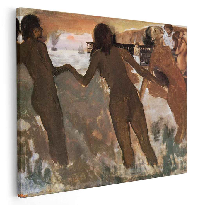 Peasant Girls Bathing in the Sea at Dusk (1875) by Edgar Degas