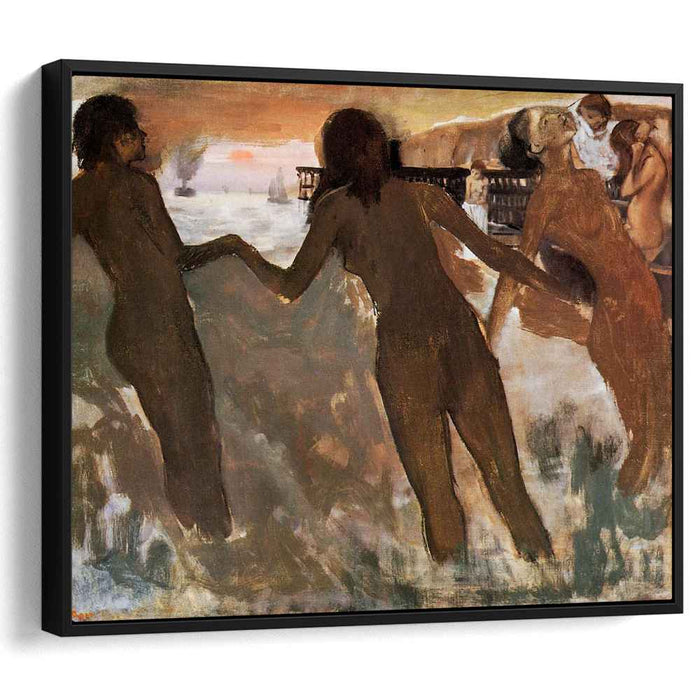 Peasant Girls Bathing in the Sea at Dusk (1875) by Edgar Degas