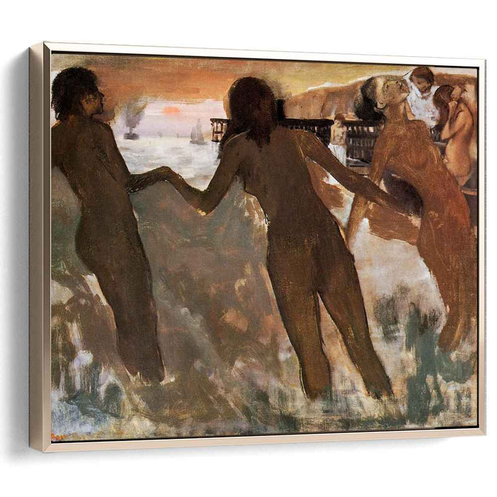 Peasant Girls Bathing in the Sea at Dusk (1875) by Edgar Degas