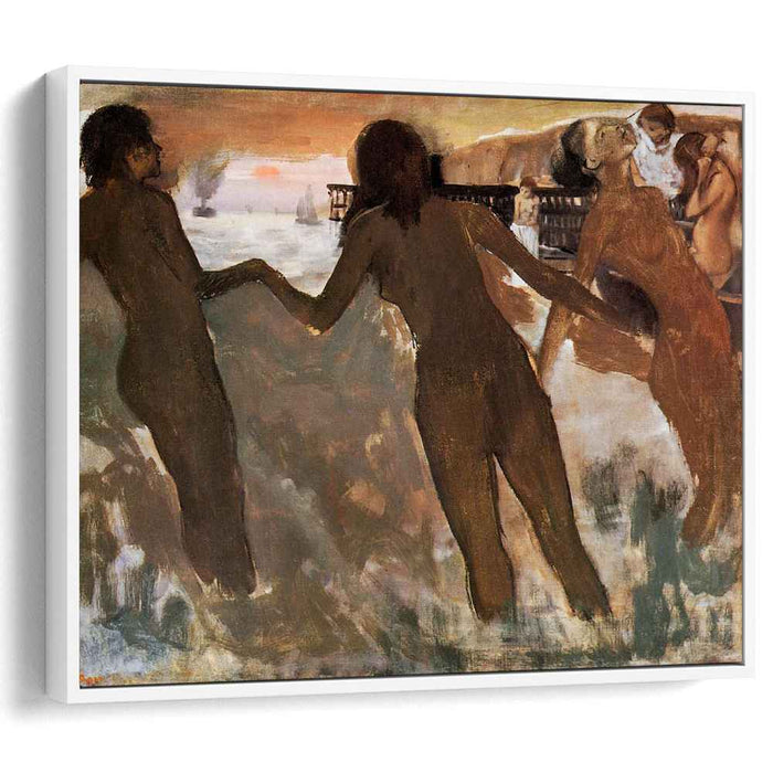 Peasant Girls Bathing in the Sea at Dusk (1875) by Edgar Degas
