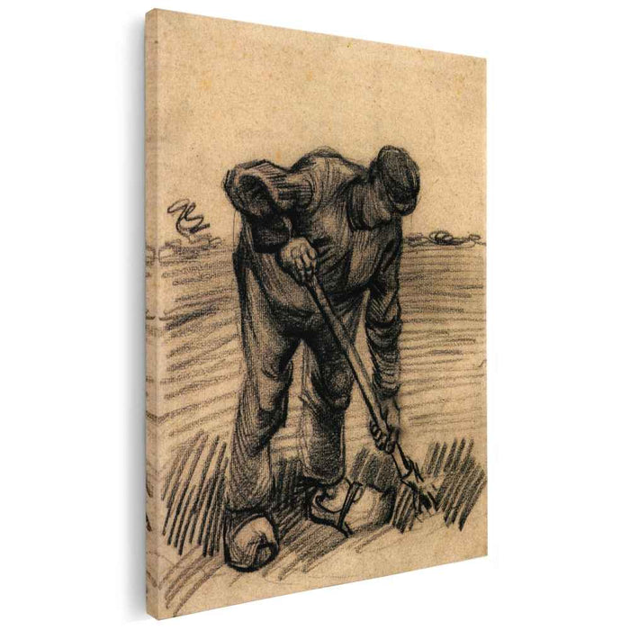 Peasant Lifting Potatoes (1885) by Vincent van Gogh