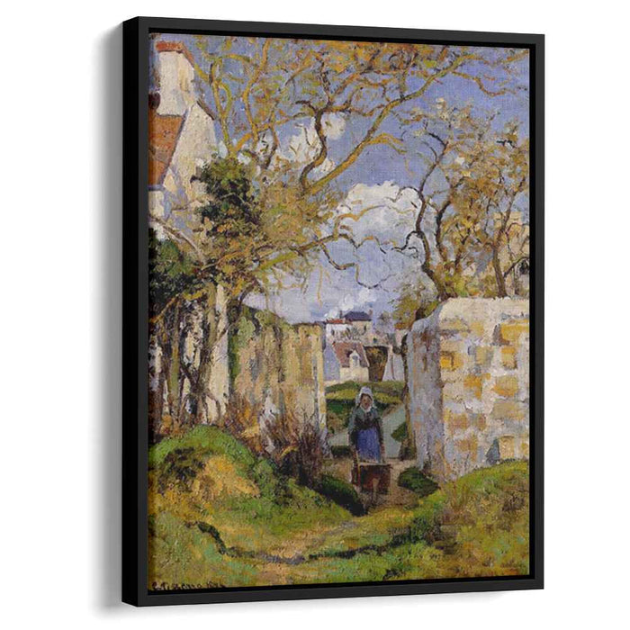 Peasant Pushing a Wheelbarrow, Maison Rondest, Pontoise by Camille Pissarro