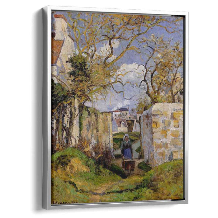 Peasant Pushing a Wheelbarrow, Maison Rondest, Pontoise by Camille Pissarro