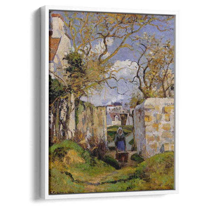 Peasant Pushing a Wheelbarrow, Maison Rondest, Pontoise by Camille Pissarro