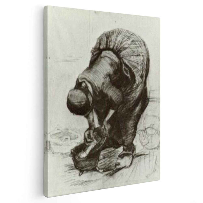 Peasant Woman at the Washtub (1885) by Vincent van Gogh