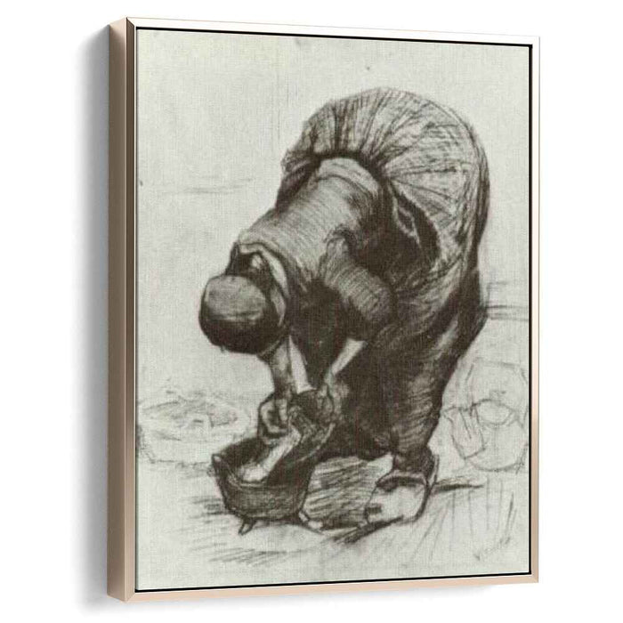 Peasant Woman at the Washtub (1885) by Vincent van Gogh