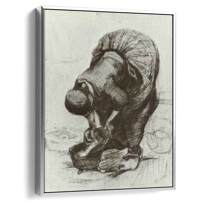 Peasant Woman at the Washtub (1885) by Vincent van Gogh