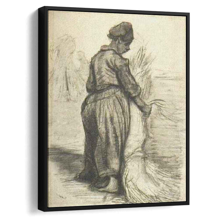 Peasant Woman, Binding a Sheaf of Grain by Vincent van Gogh