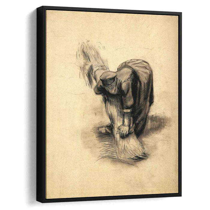 Peasant Woman Binding Sheaves (1885) by Vincent van Gogh