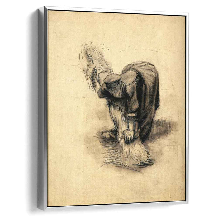 Peasant Woman Binding Sheaves (1885) by Vincent van Gogh