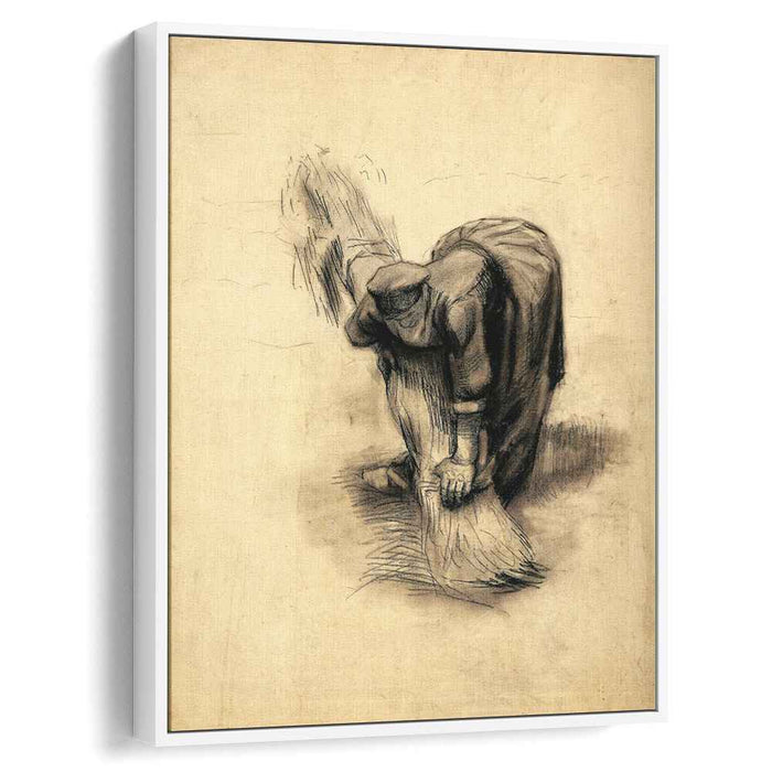 Peasant Woman Binding Sheaves (1885) by Vincent van Gogh