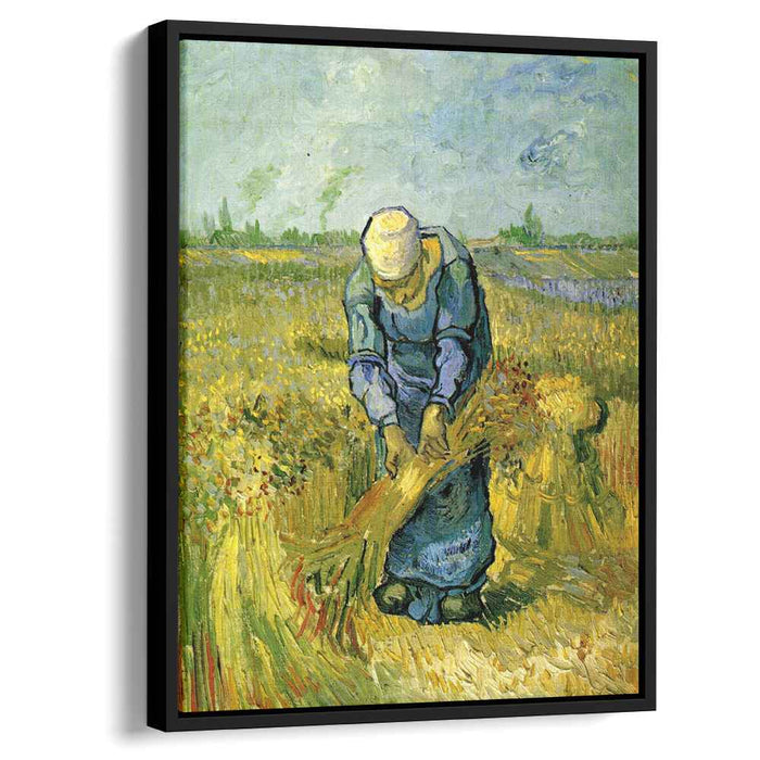 Peasant Woman Binding Sheaves after Millet (1889) by Vincent van Gogh