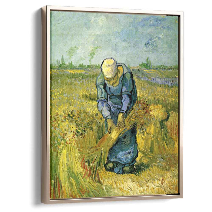 Peasant Woman Binding Sheaves after Millet (1889) by Vincent van Gogh