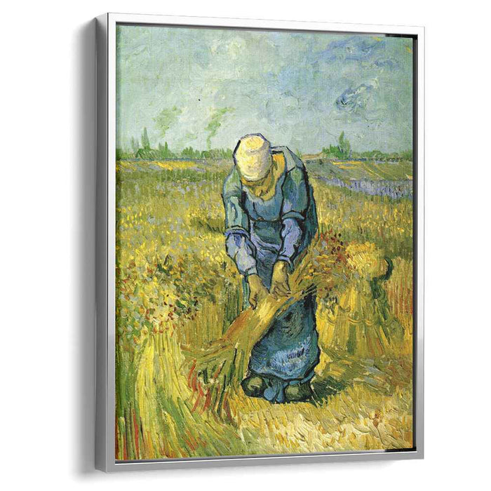Peasant Woman Binding Sheaves after Millet (1889) by Vincent van Gogh