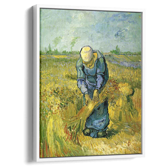 Peasant Woman Binding Sheaves after Millet (1889) by Vincent van Gogh