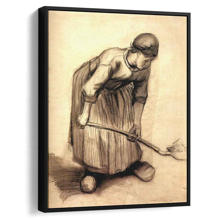 Peasant Woman Digging (1885) by Vincent van Gogh