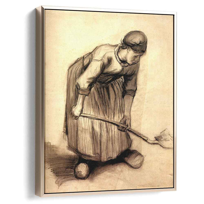 Peasant Woman Digging (1885) by Vincent van Gogh