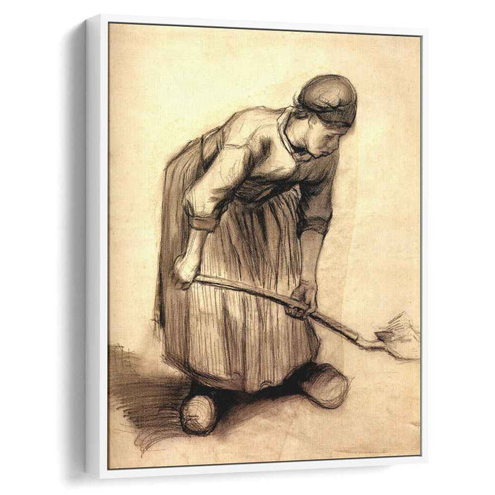 Peasant Woman Digging (1885) by Vincent van Gogh
