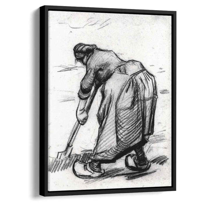 Peasant Woman, Digging, Seen from the Side by Vincent van Gogh