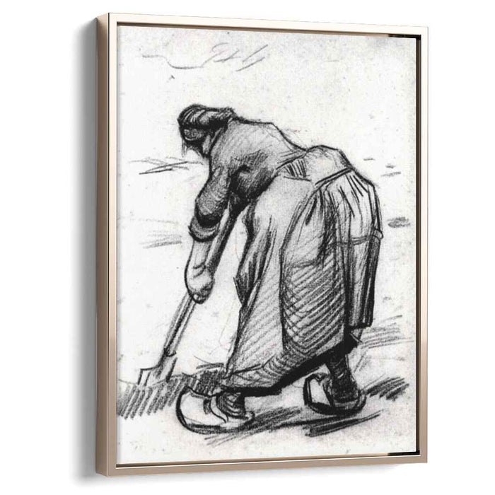 Peasant Woman, Digging, Seen from the Side by Vincent van Gogh