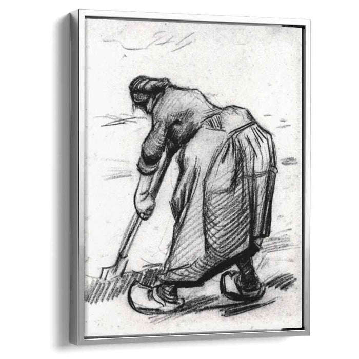 Peasant Woman, Digging, Seen from the Side by Vincent van Gogh