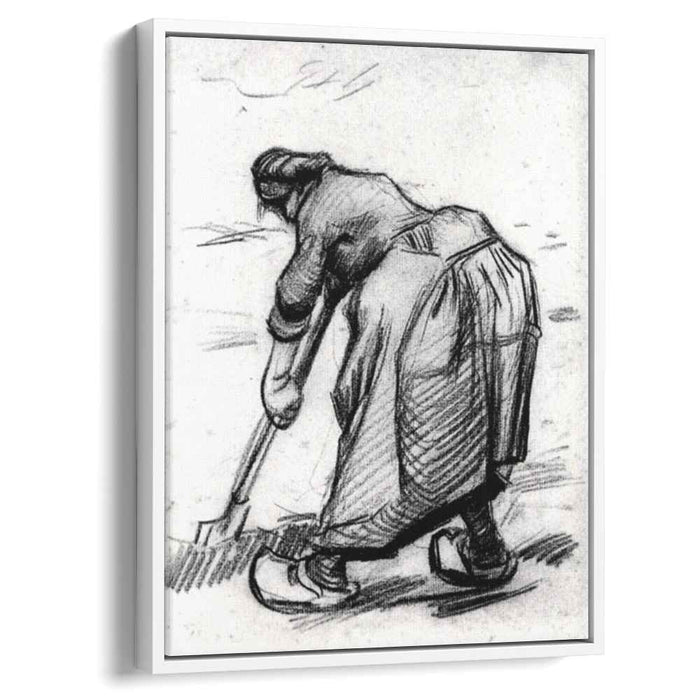 Peasant Woman, Digging, Seen from the Side by Vincent van Gogh
