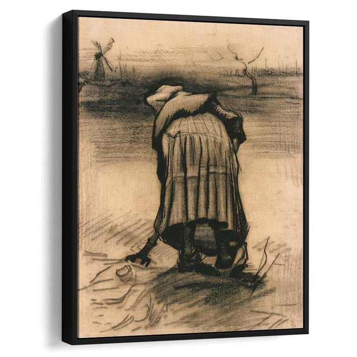 Peasant Woman Lifting Potatoes (1885) by Vincent van Gogh