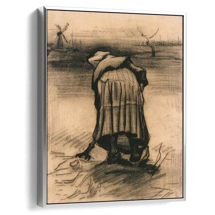 Peasant Woman Lifting Potatoes (1885) by Vincent van Gogh