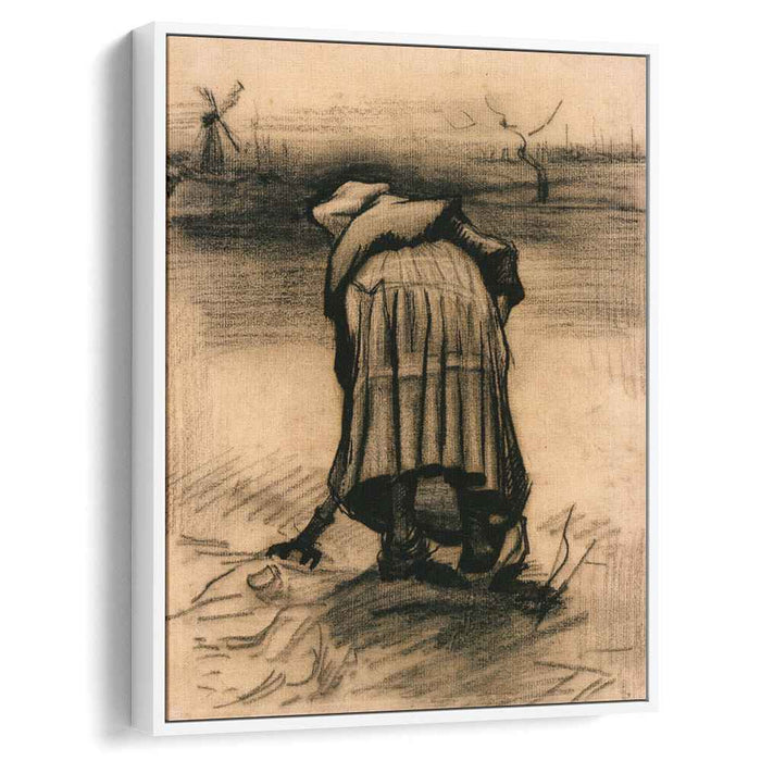 Peasant Woman Lifting Potatoes (1885) by Vincent van Gogh