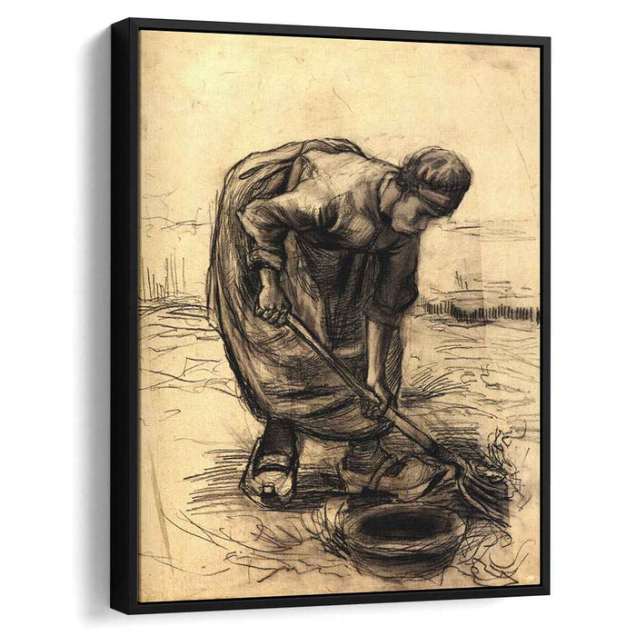 Peasant Woman Lifting Potatoes (1885) by Vincent van Gogh