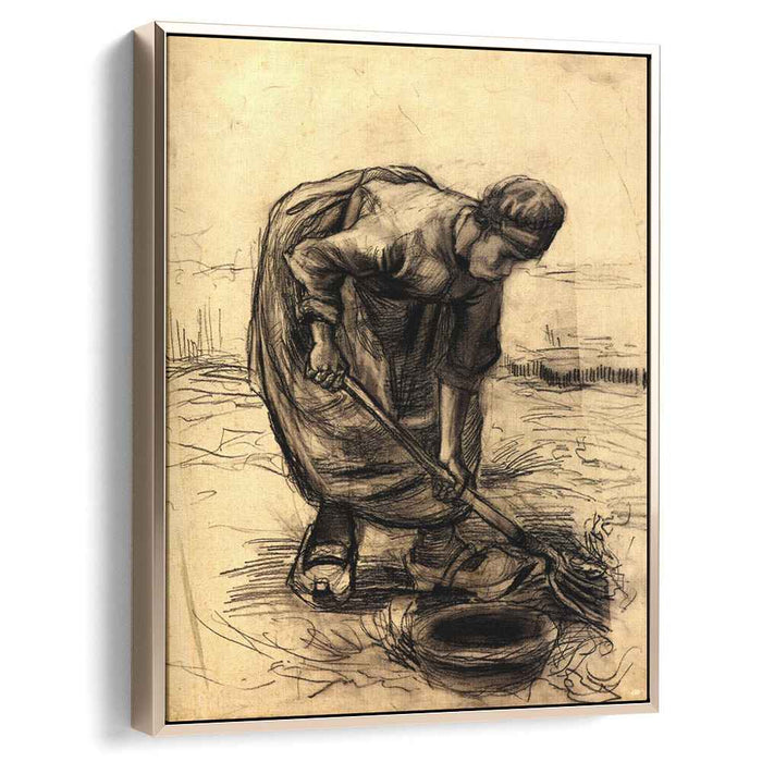 Peasant Woman Lifting Potatoes (1885) by Vincent van Gogh