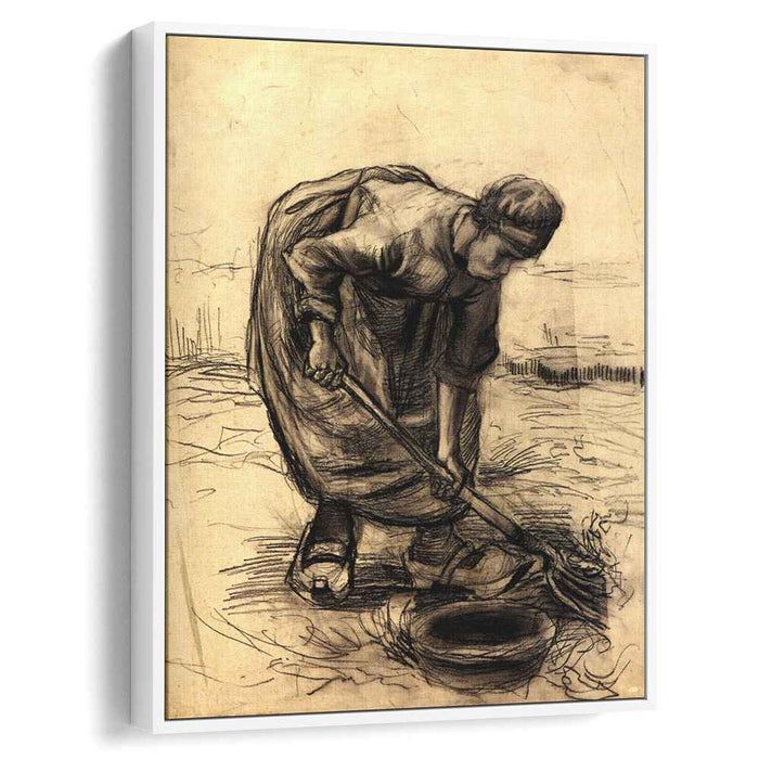 Peasant Woman Lifting Potatoes (1885) by Vincent van Gogh