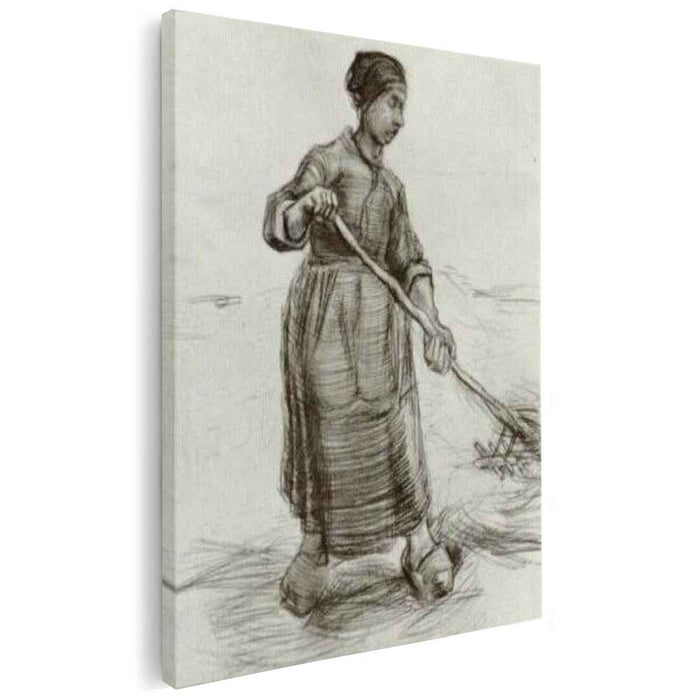 Peasant Woman, Pitching Wheat or Hay by Vincent van Gogh