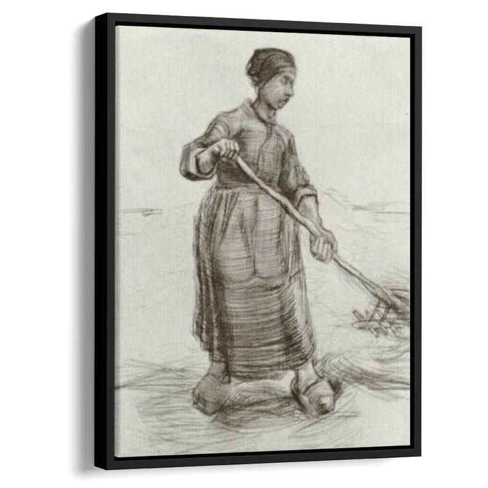 Peasant Woman, Pitching Wheat or Hay by Vincent van Gogh