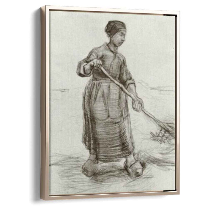 Peasant Woman, Pitching Wheat or Hay by Vincent van Gogh