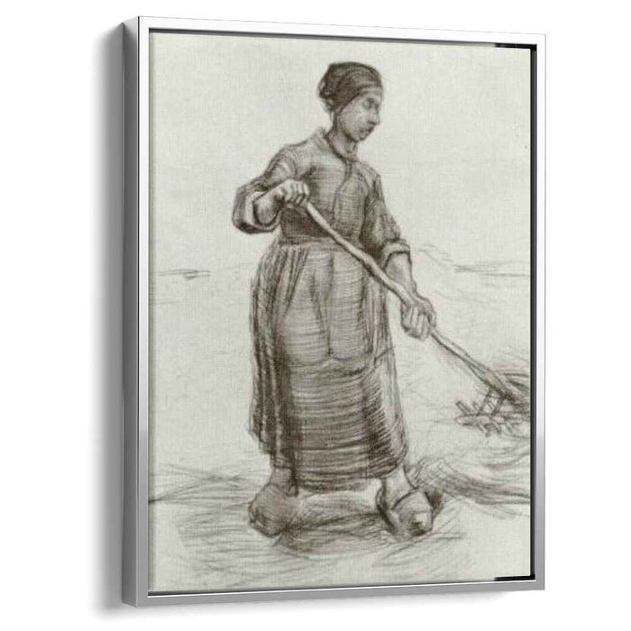 Peasant Woman, Pitching Wheat or Hay by Vincent van Gogh