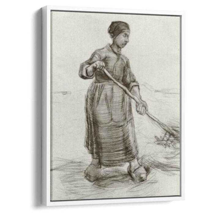 Peasant Woman, Pitching Wheat or Hay by Vincent van Gogh