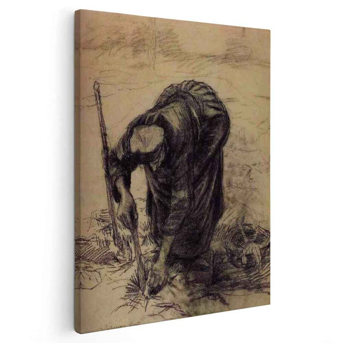 Peasant Woman, Planting Beets by Vincent van Gogh