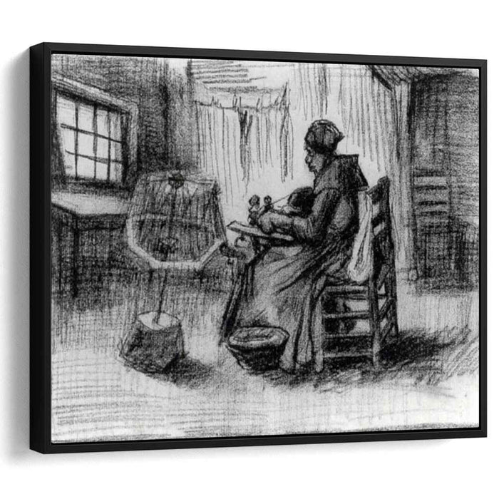 Peasant Woman Reeling Yarn (1885) by Vincent van Gogh