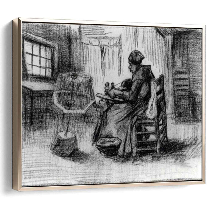 Peasant Woman Reeling Yarn (1885) by Vincent van Gogh