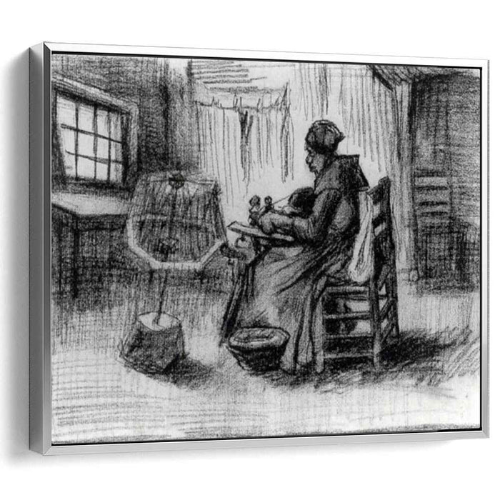 Peasant Woman Reeling Yarn (1885) by Vincent van Gogh