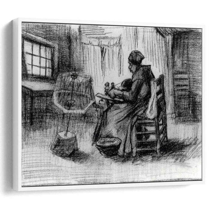 Peasant Woman Reeling Yarn (1885) by Vincent van Gogh
