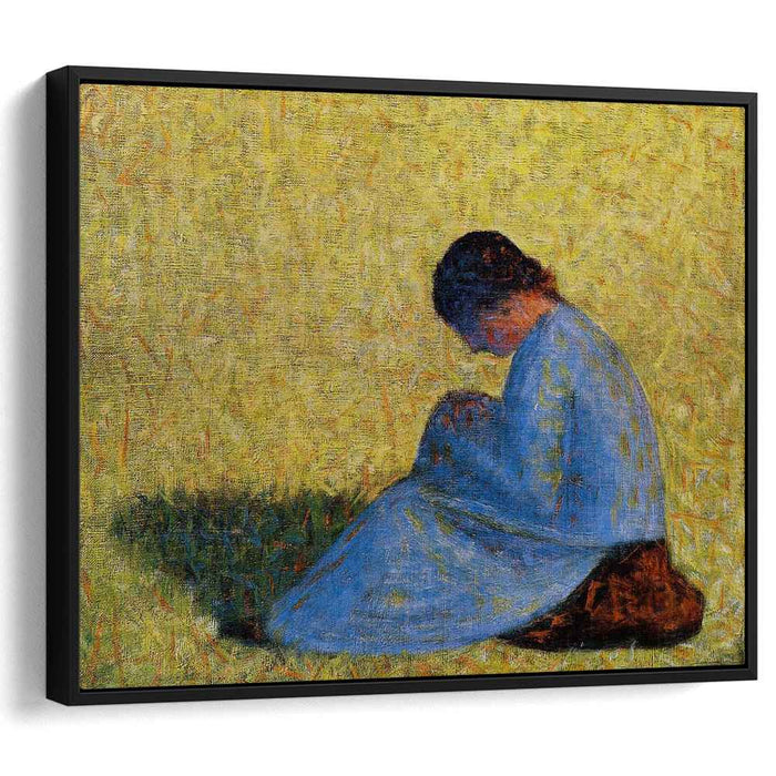 Peasant Woman Seated in the Grass (1883) by Georges Seurat