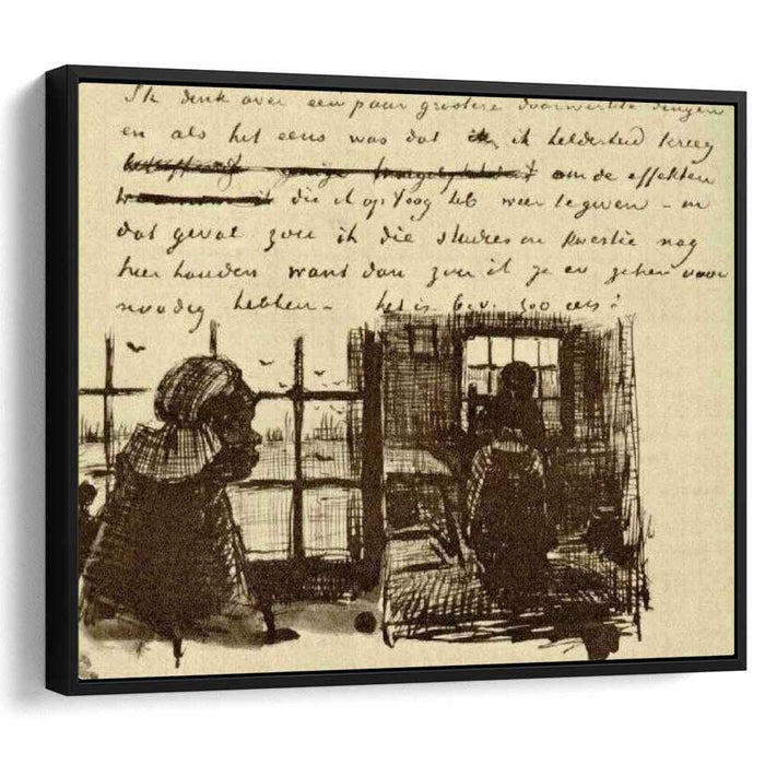 Peasant Woman, Seen against the Window, Head and Whole Figure by Vincent van Gogh